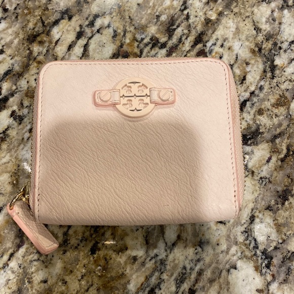 Tory Burch Accessories - Small Ballet Pink Zip Tory Burch Wallet
